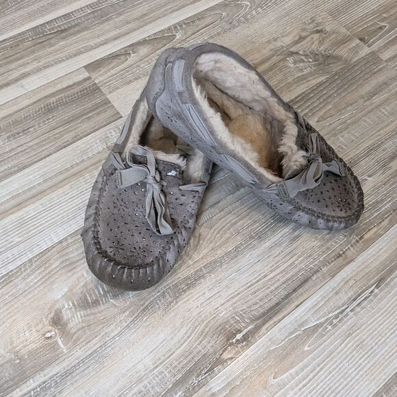 UGG Dakota Sunshine Women's Size 6 Grey Fur Inside - Picture 1 of 5
